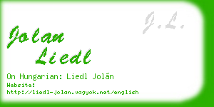 jolan liedl business card